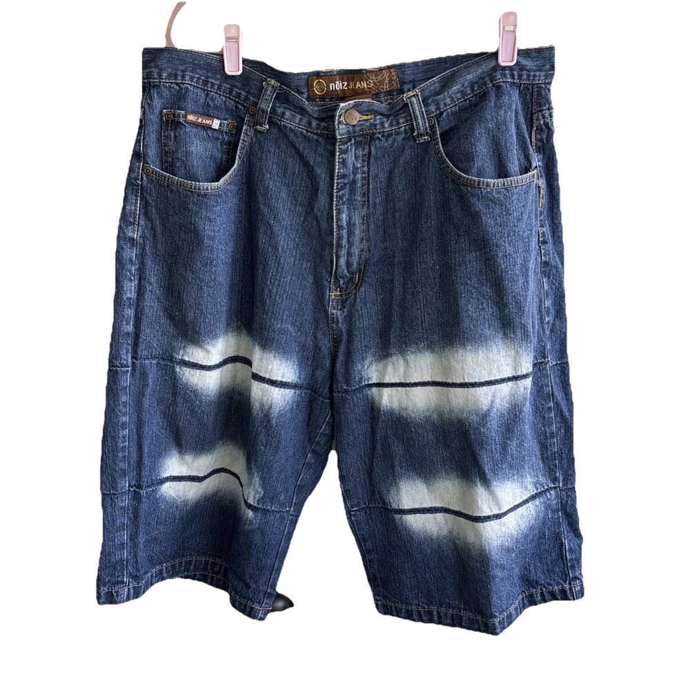 Noiz Jeans Mens Sz 40 X 14 Baggy Skater Wide Leg Hip Hop Shorts Y2K
